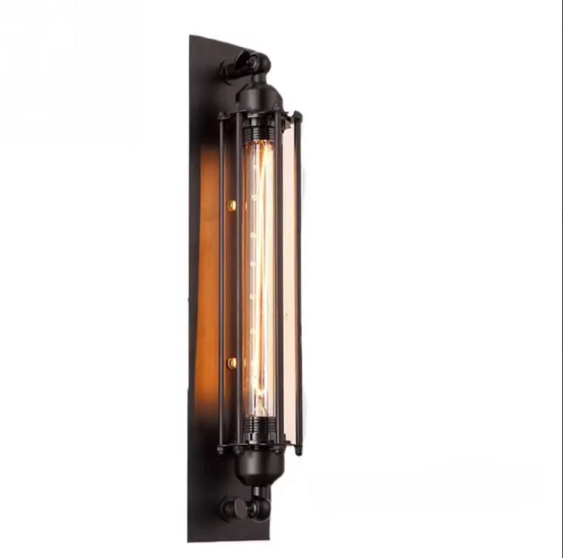 Antique Grow Flute Wall Lamp Wrought Iron American Industrial Style Retro Restaurant Corridor Aisle Lighting Wall Lamp Decor Joy
