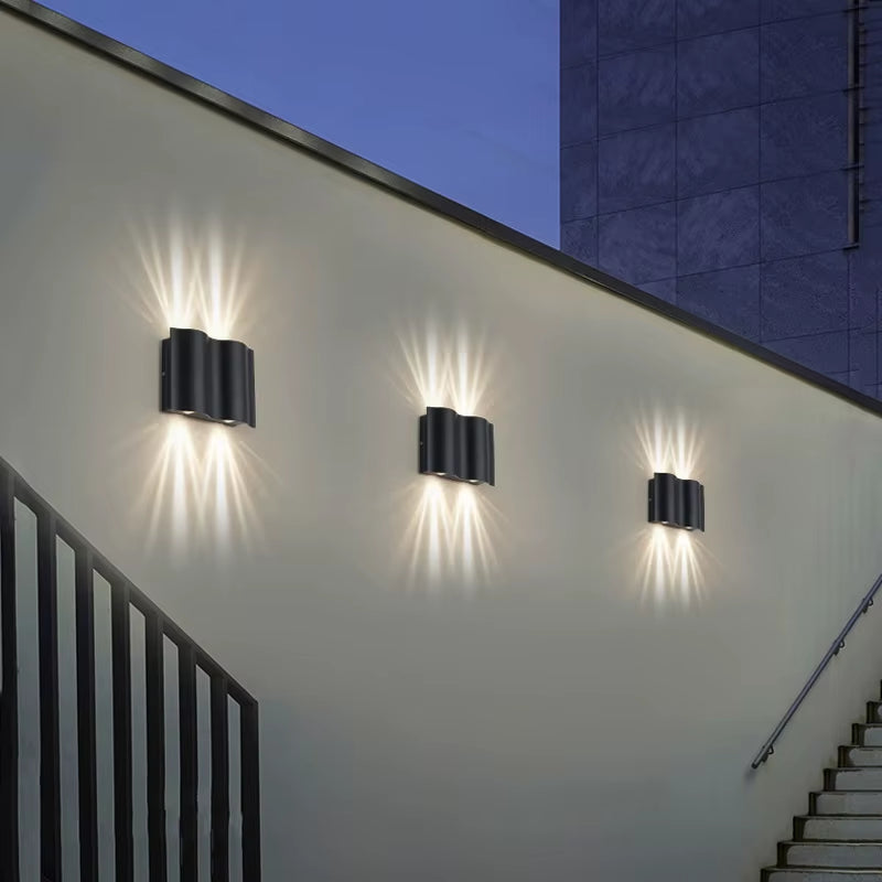 2LED 4LED 6LED Wall Lamp Indoor Outdoor Waterproof Wall Light Home Decor Lighting Villa Living Room Garden Porch Corridor Lights