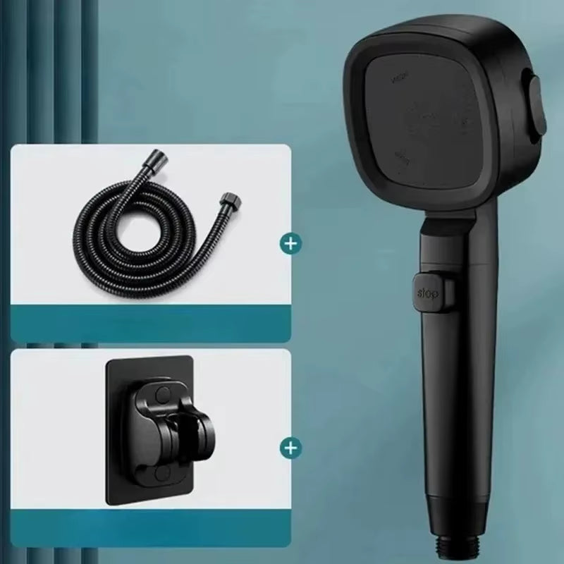 Adjustable One-Key Stop Water Shower Heads High Pressure Water Saving 3 Modes Shower Heads High Quality Bathroom Showers