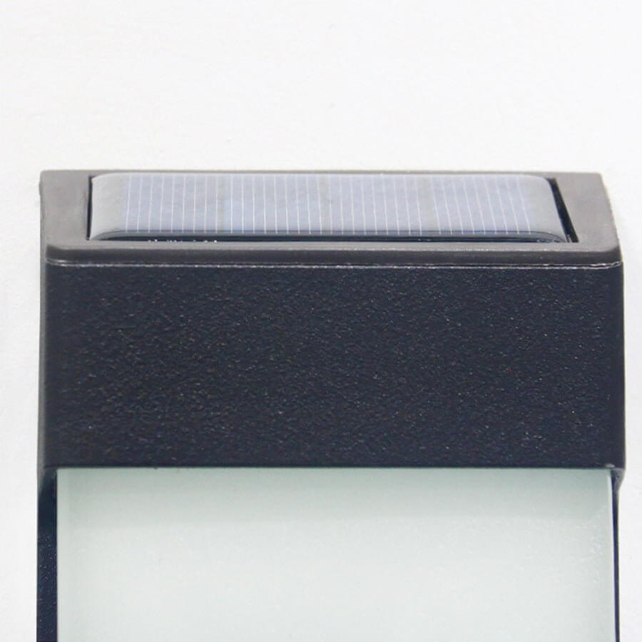 Contemporary Solar LED Wall Light with High Hardness Glass for Outdoor Gardens