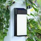 Contemporary Solar LED Wall Light with High Hardness Glass for Outdoor Gardens