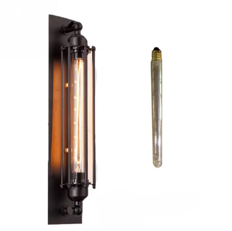 Antique Grow Flute Wall Lamp Wrought Iron American Industrial Style Retro Restaurant Corridor Aisle Lighting Wall Lamp Decor Joy