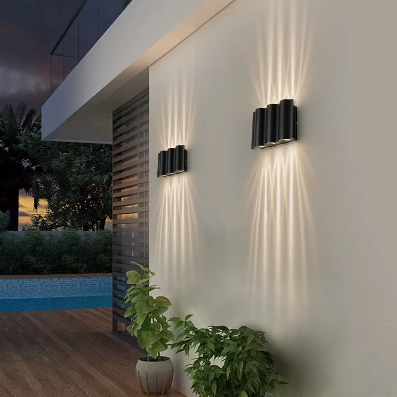 2LED 4LED 6LED Wall Lamp Indoor Outdoor Waterproof Wall Light Home Decor Lighting Villa Living Room Garden Porch Corridor Lights