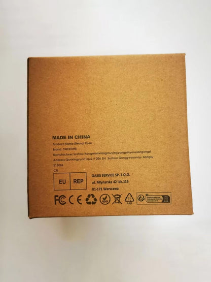 Preserved Red Rose Gift Box- Enchanted Real Roses with Ruby Brooch, Eternal Rose Flower in Jewelry Box, Handmade Rose,Forever Red Rose Gift for Her on Christmas Mother'S Day, Anniversary.