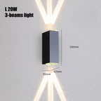 6W 10W 20W Outdoor LED Wall Lights up and down Narrow Beam COB Aluminium Wall Sconces Porch Light Garden Waterproof Spotlight